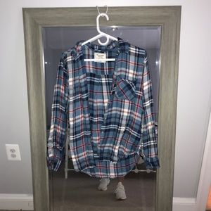 Abercrombie and Fitch blue flannel